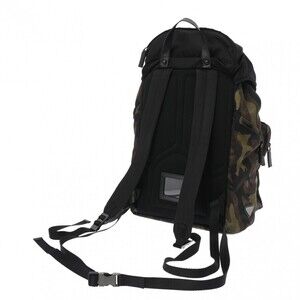 Prada Camouflage Nylon Backpack Daypack Green